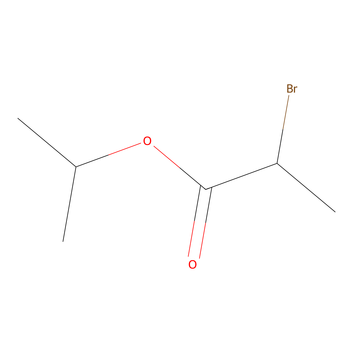 Isopropyl 2-bromopropanoate molecular structure, CAS 7401-84-5