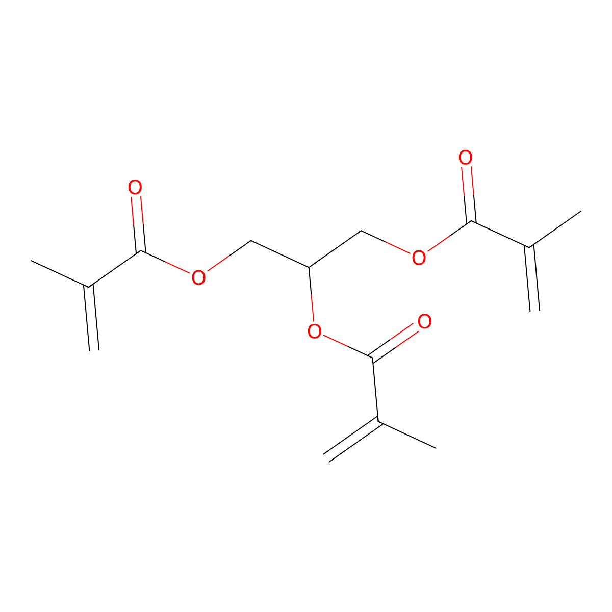 Glycerol trimethacrylate molecular structure, CAS 7401-88-9