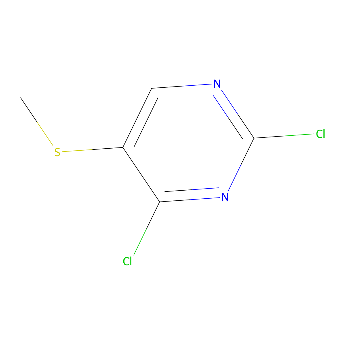 2,4-Dichloro-5-(methylsulfanyl)pyrimidine molecular structure, CAS 7401-98-1