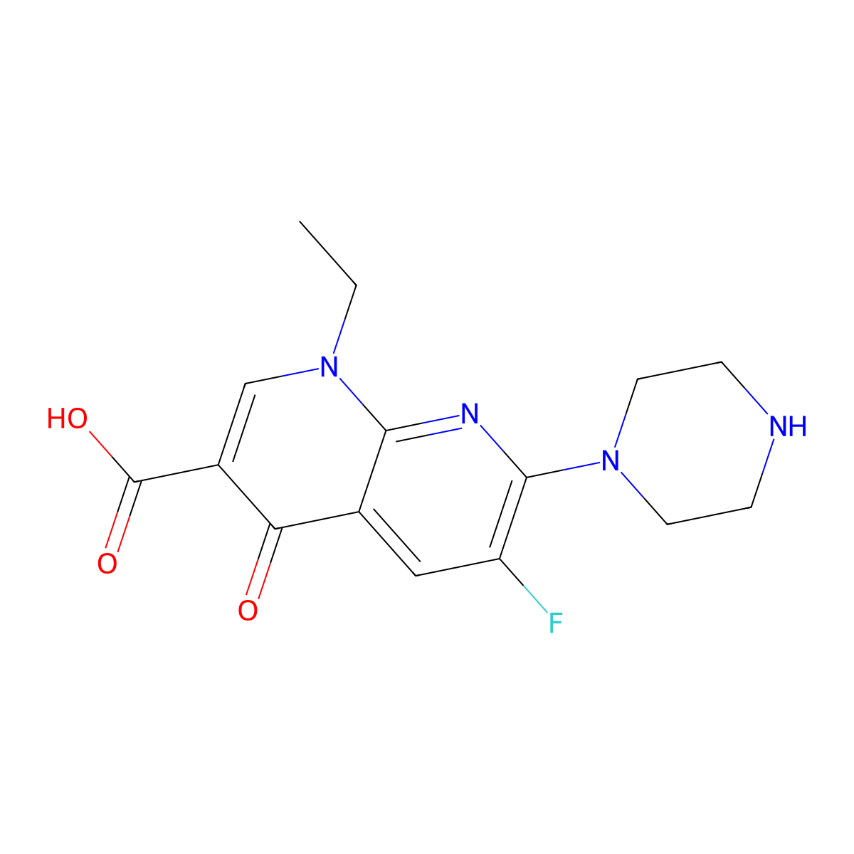 Enoxacin molecular structure, CAS 74011-58-8