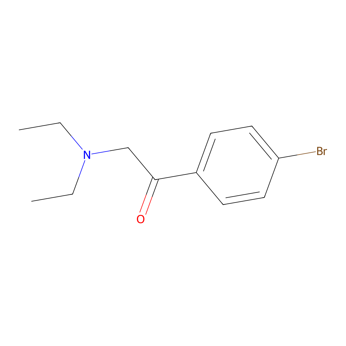 1-(4-Bromophenyl)-2-(diethylamino)ethan-1-one molecular structure, CAS 7402-09-7
