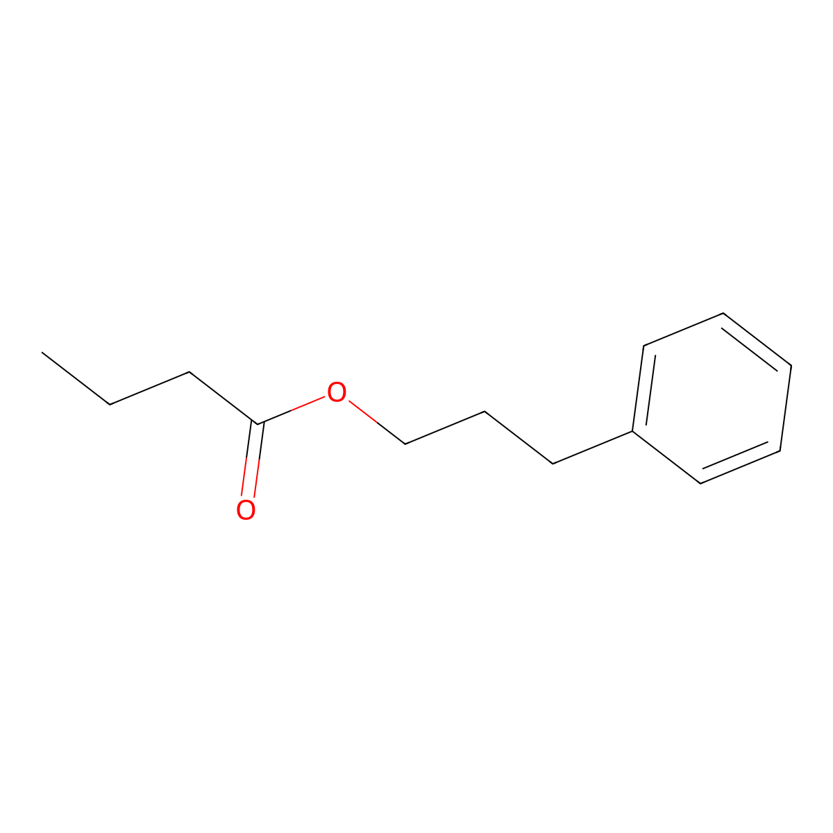 3-Phenylpropyl butyrate molecular structure, CAS 7402-29-1