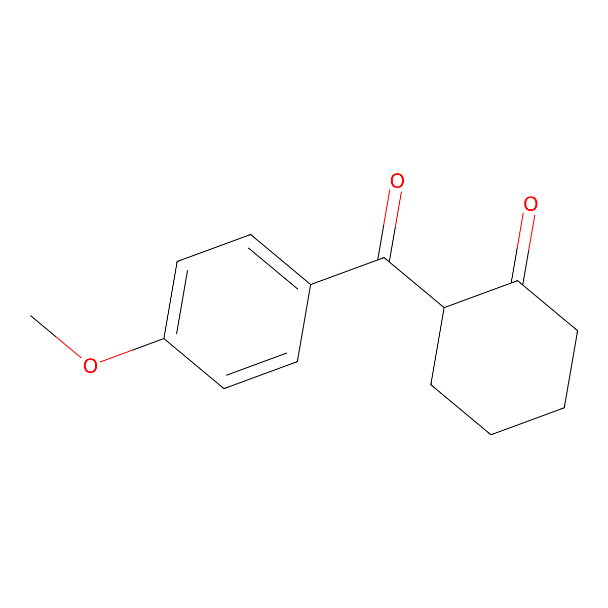 2-(4-Methoxybenzoyl)cyclohexanone molecular structure, CAS 7402-39-3