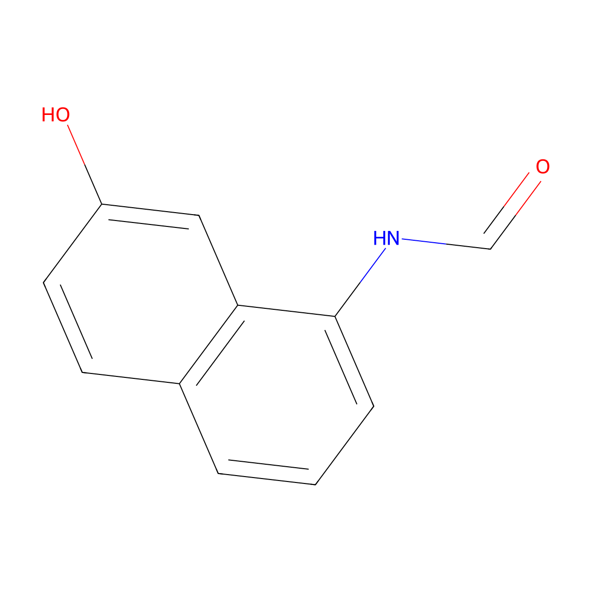 n-(7-Hydroxynaphthalen-1-yl)formamide molecular structure, CAS 7402-55-3