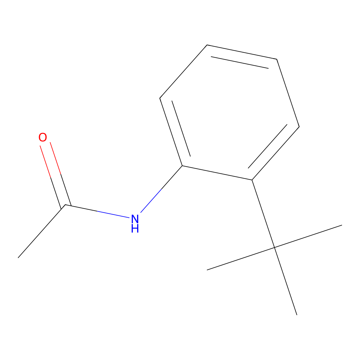 N-(2-tert-butylphenyl)acetamide molecular structure, CAS 7402-70-2