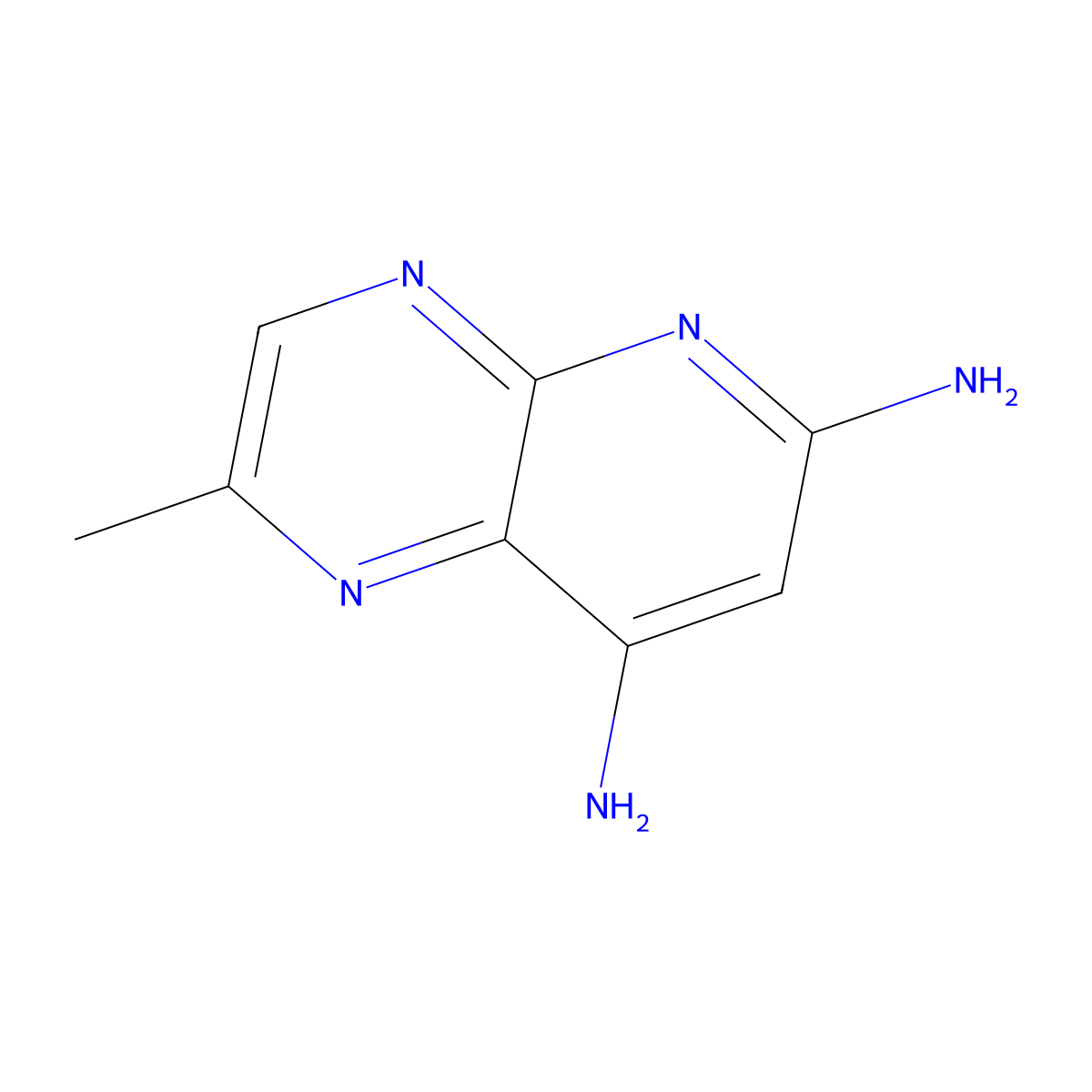 2-Methylpyrido[2,3-b]pyrazine-6,8-diamine molecular structure, CAS 74023-41-9