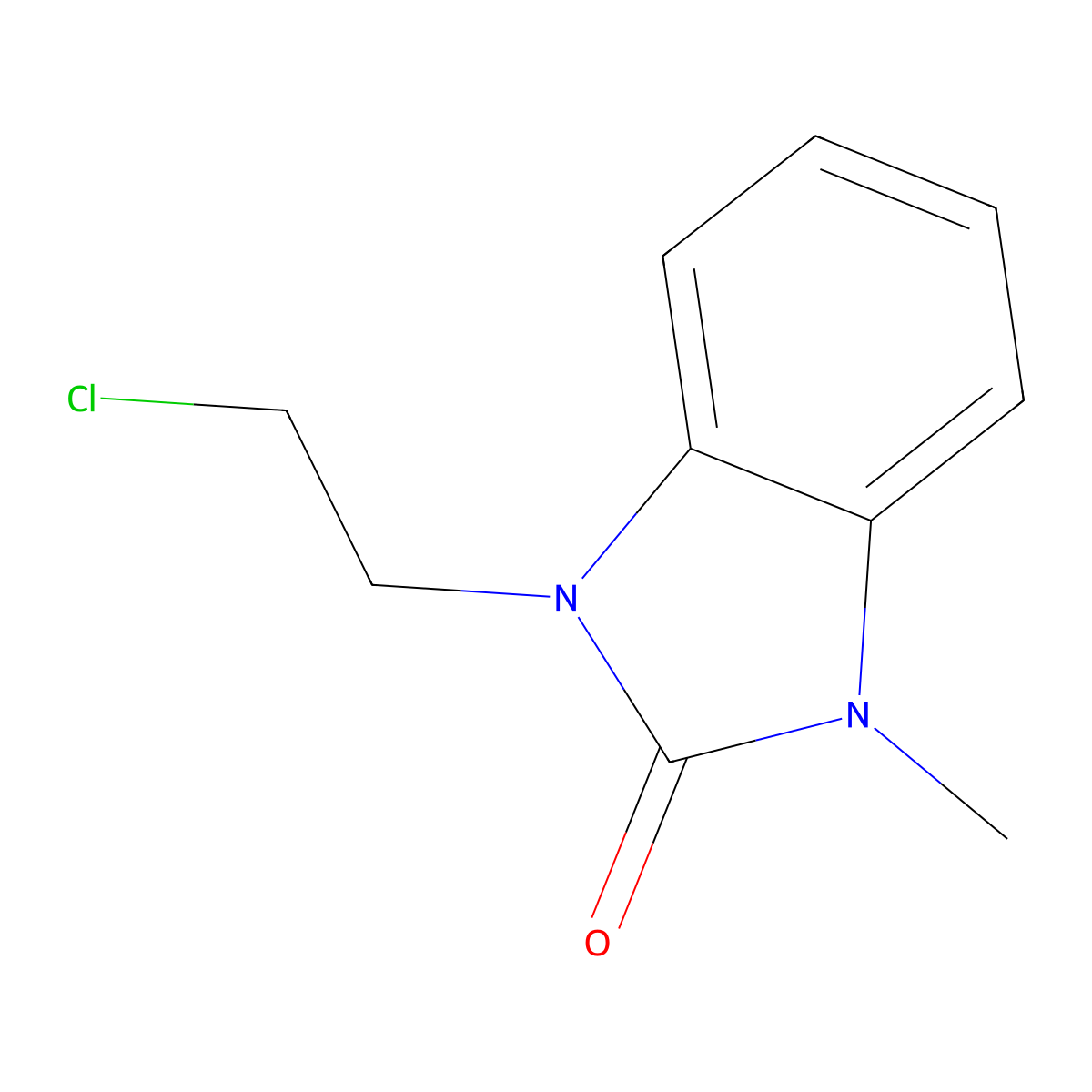 1-(2-Chloroethyl)-3-methyl-1,3-dihydro-2H-benzo[d]imidazol-2-one molecular structure, CAS 74025-56-2