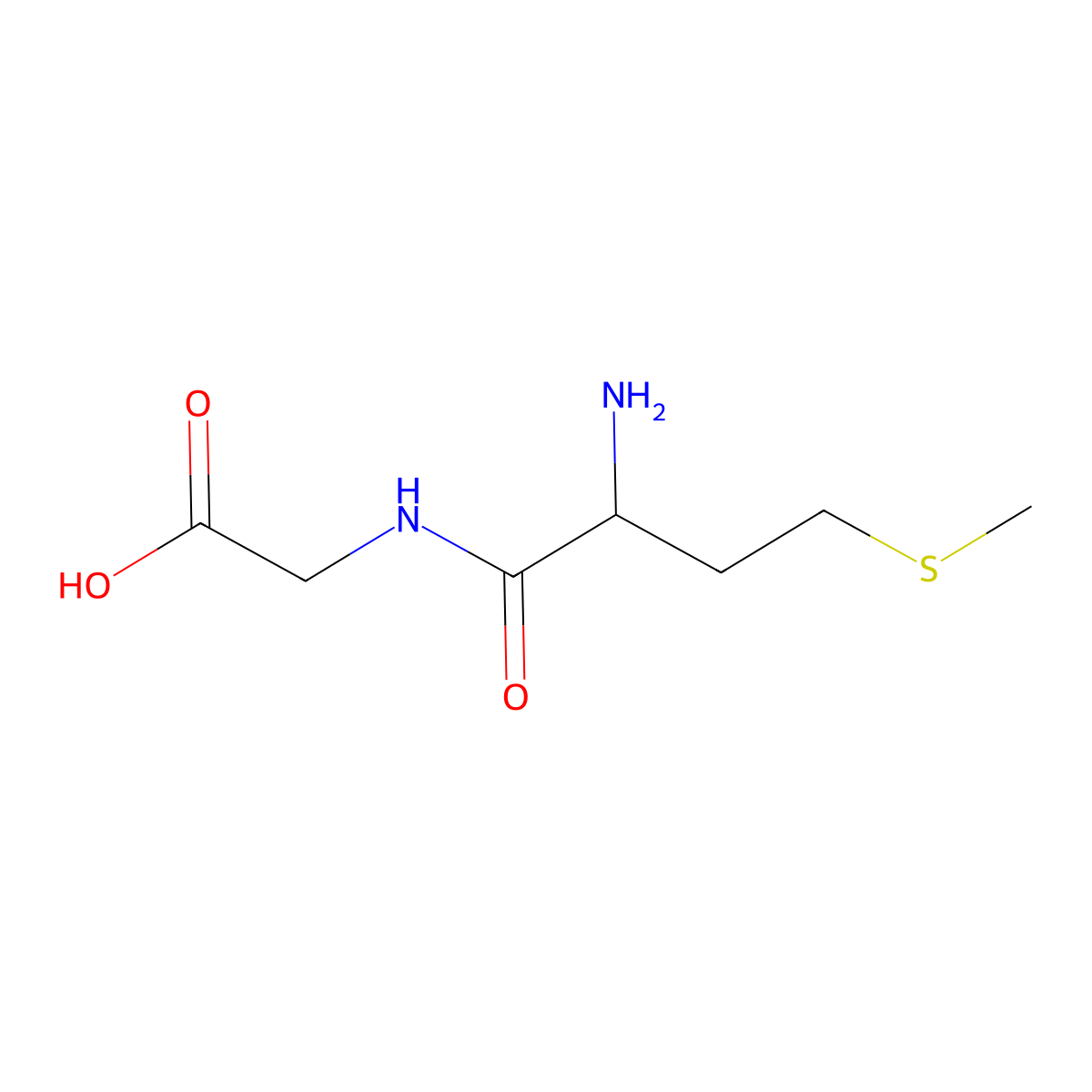 Methionylglycine molecular structure, CAS 7403-12-5