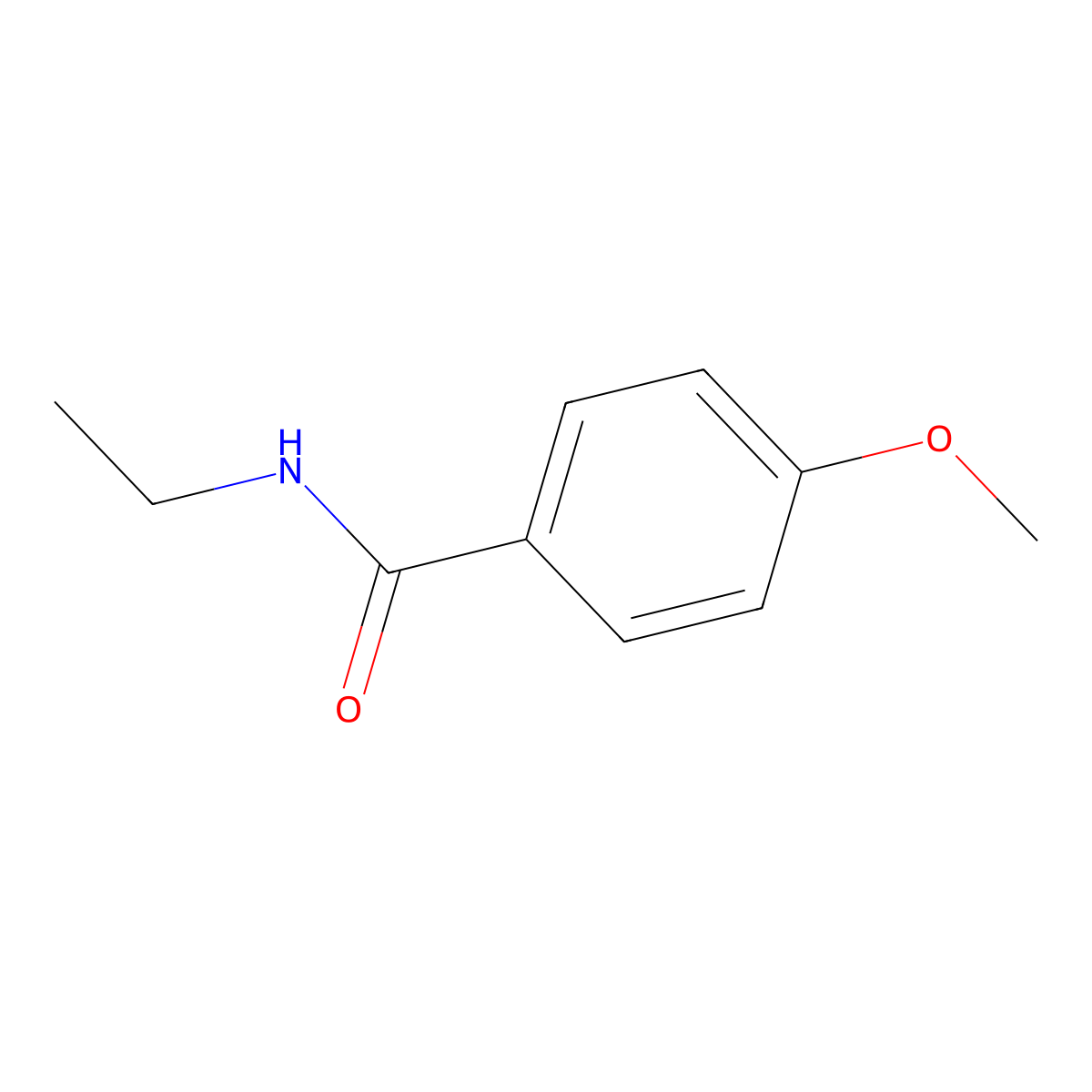 N-ethyl-4-methoxybenzamide molecular structure, CAS 7403-41-0