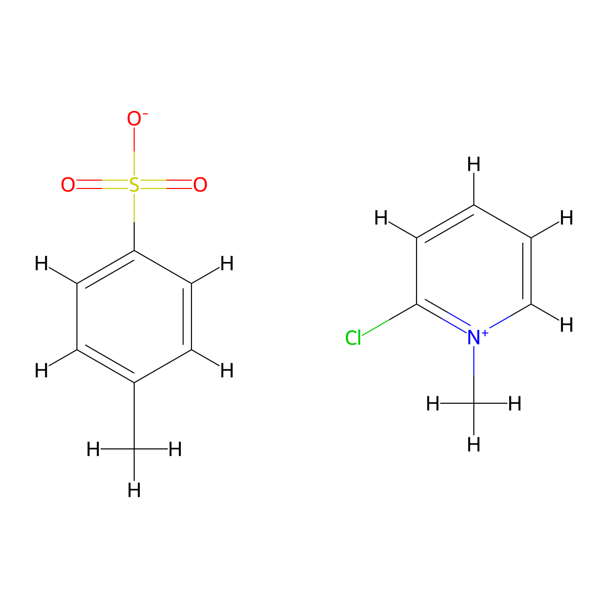 2-Chloro-1-methylpyridinium 4-methylbenzenesulfonate (1:1) molecular structure, CAS 7403-46-5