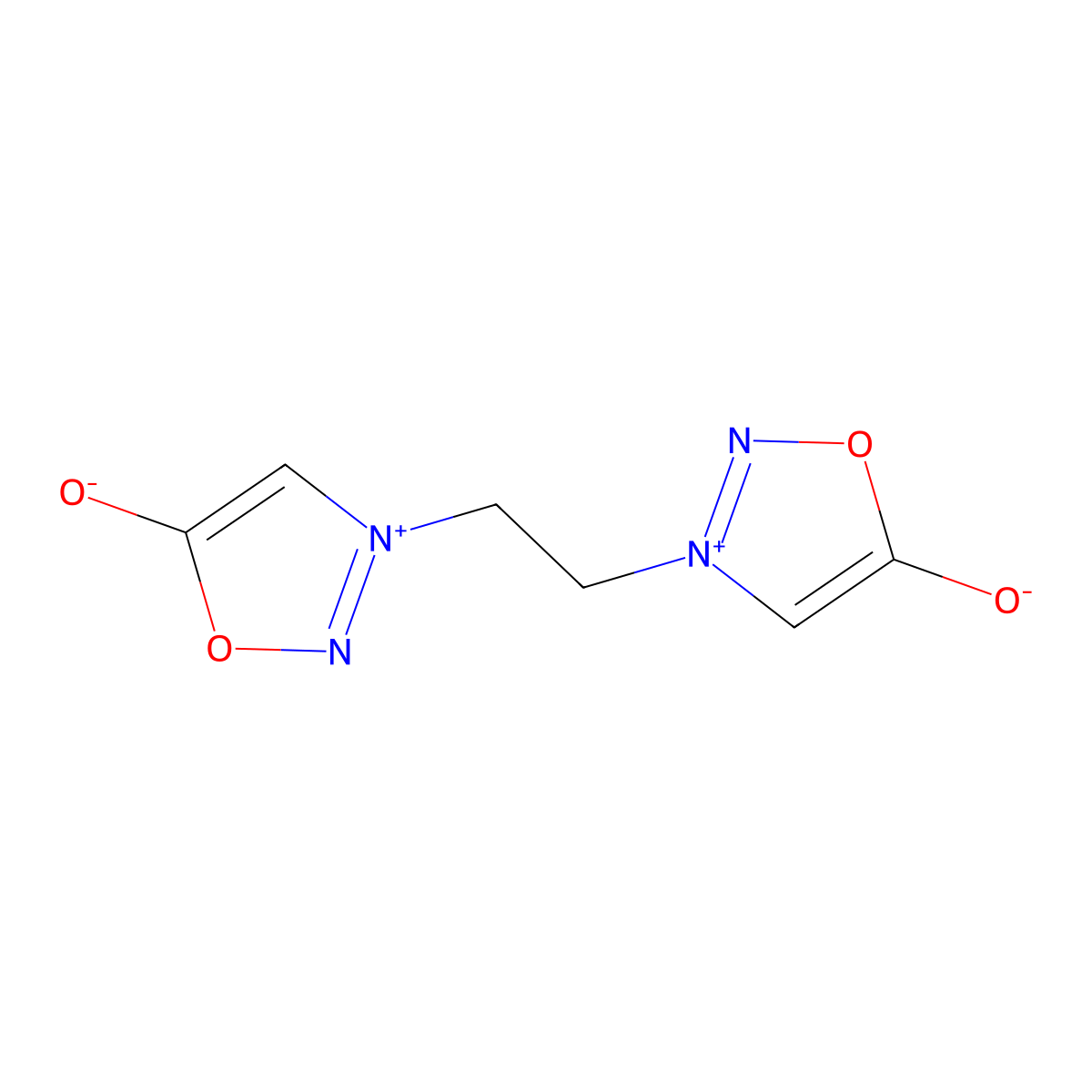 3-[2-(5-Hydroxy-1,2,3-oxadiazol-3-yl)ethyl]-1,2,3-oxadiazol-5-ol molecular structure, CAS 7403-61-4