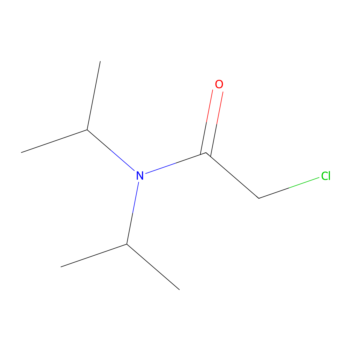 2-chloro-N,N-bis(propan-2-yl)acetamide molecular structure, CAS 7403-66-9
