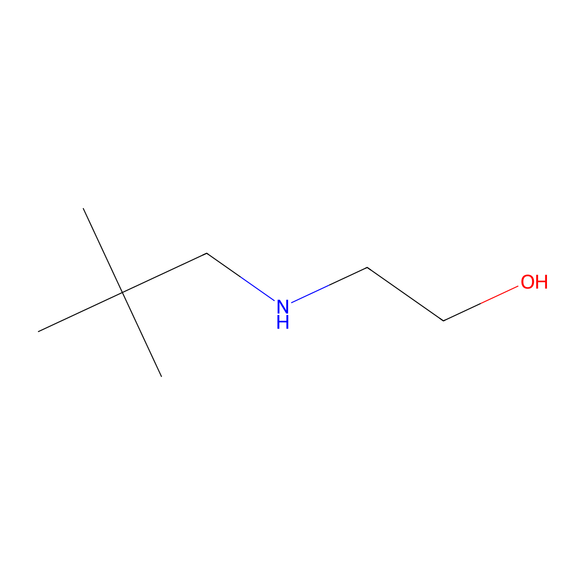 2-[(2,2-Dimethylpropyl)amino]ethan-1-ol molecular structure, CAS 7403-68-1