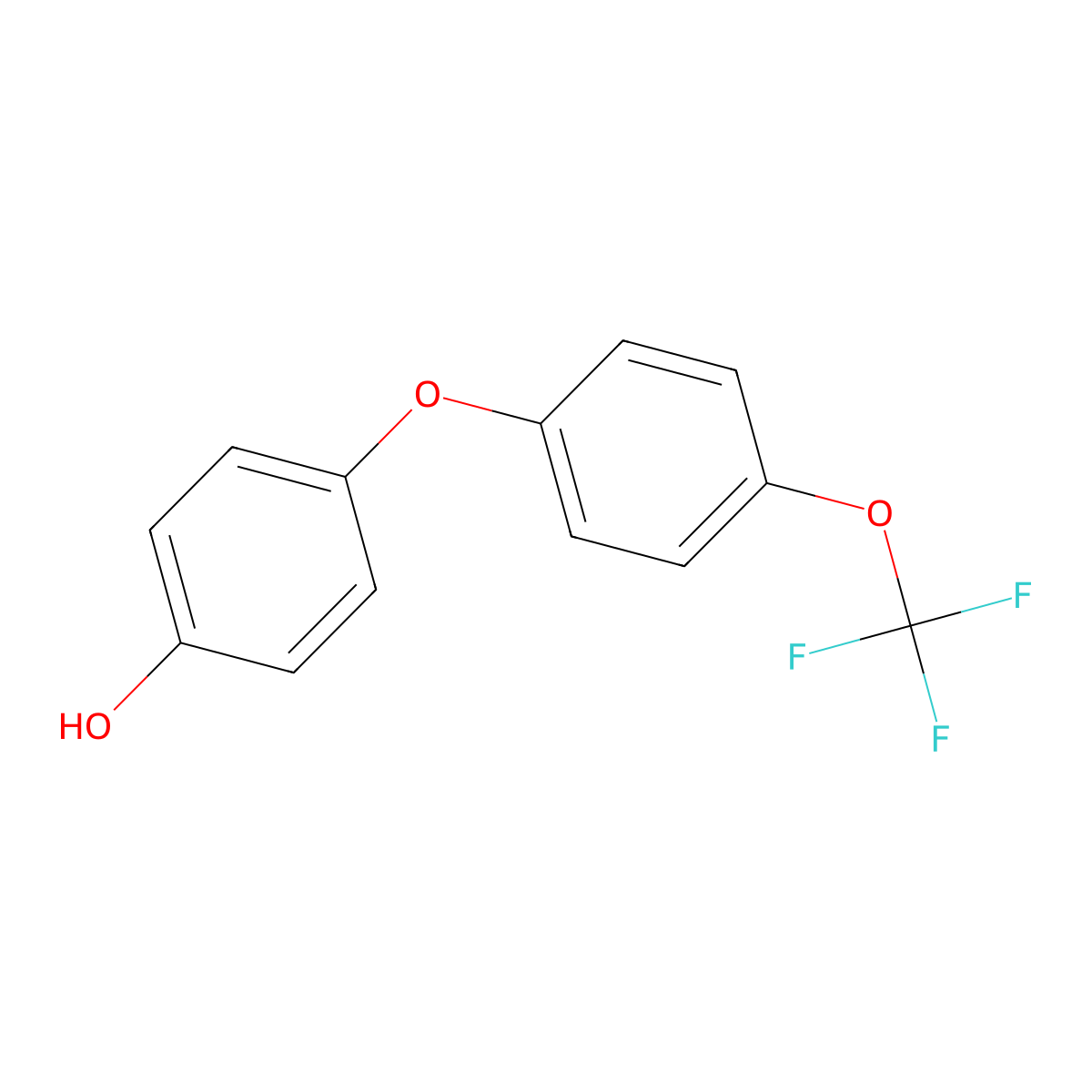 4-(4-(Trifluoromethoxy)phenoxy)phenol molecular structure, CAS 74030-45-8