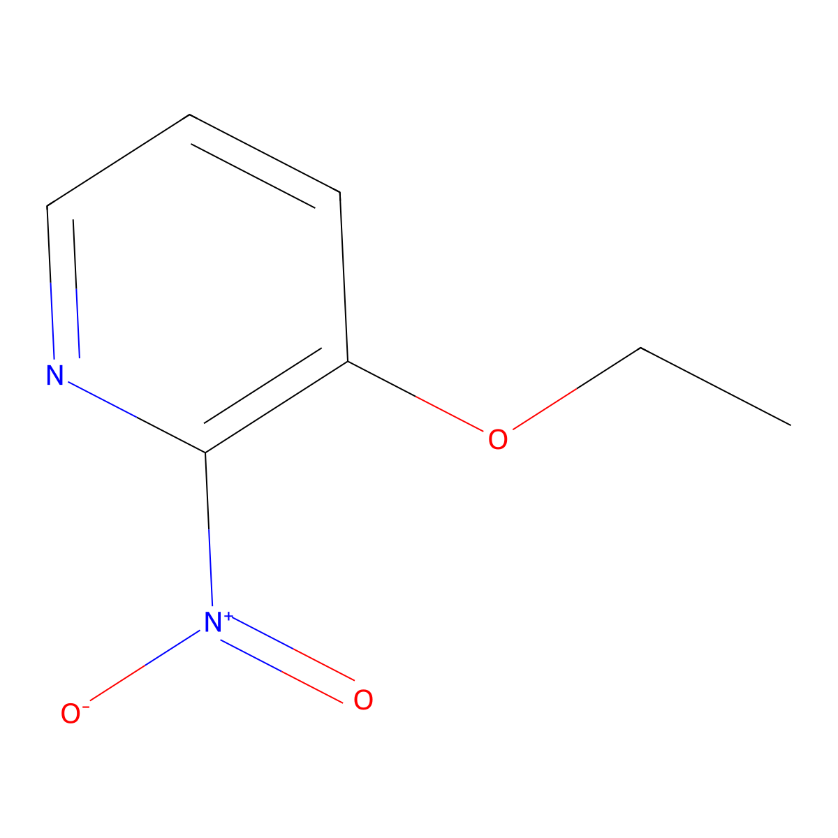 Pyridine, 3-ethoxy-2-nitro- molecular structure, CAS 74037-50-6
