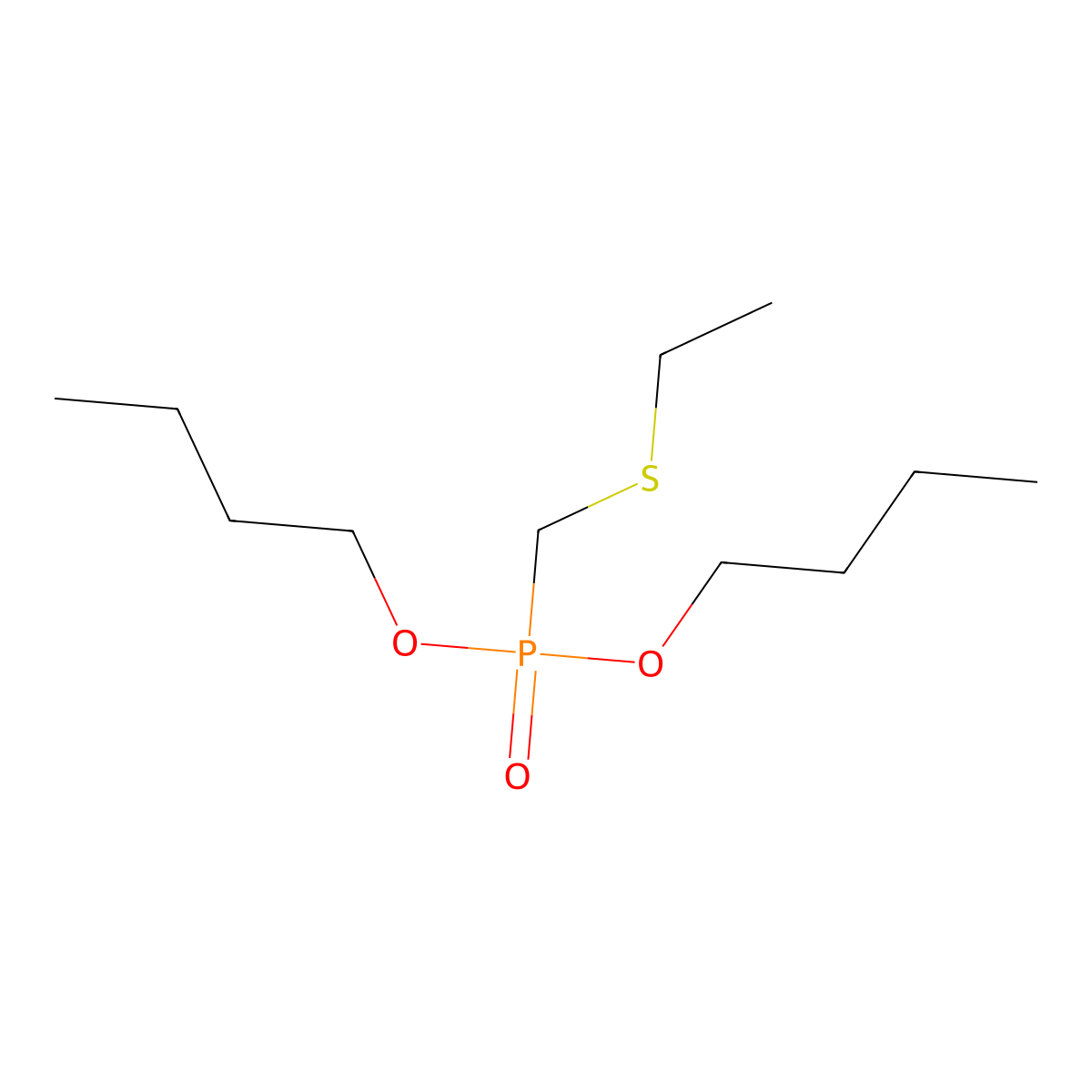 Phosphonic acid, ethylthiomethyl-, dibutyl ester molecular structure, CAS 74038-42-9