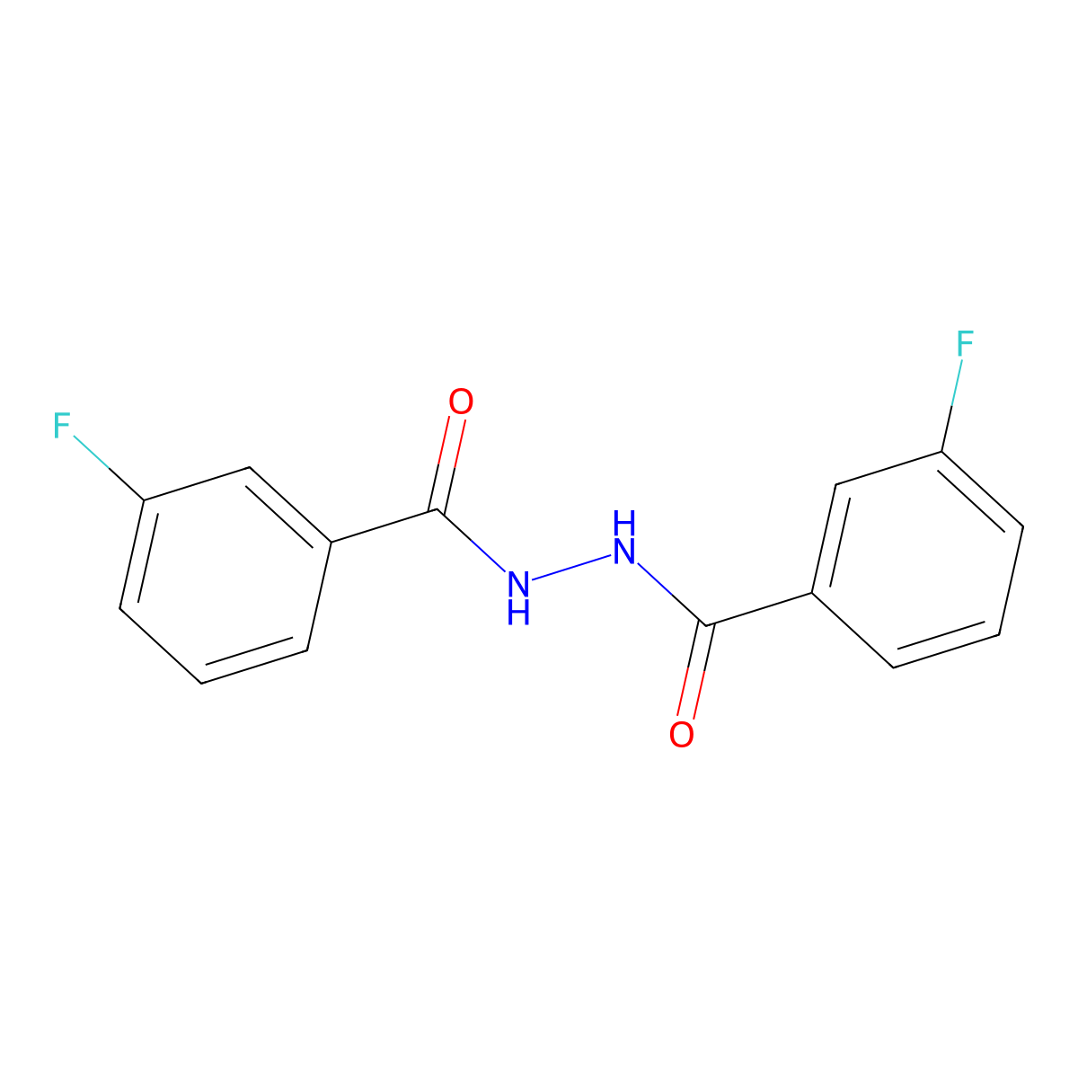 3-Fluorobenzoic acid 2-(3-fluorobenzoyl)hydrazide molecular structure, CAS 74038-74-7