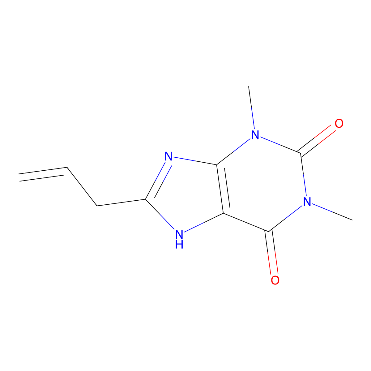 8-Allyltheophylline molecular structure, CAS 74039-62-6
