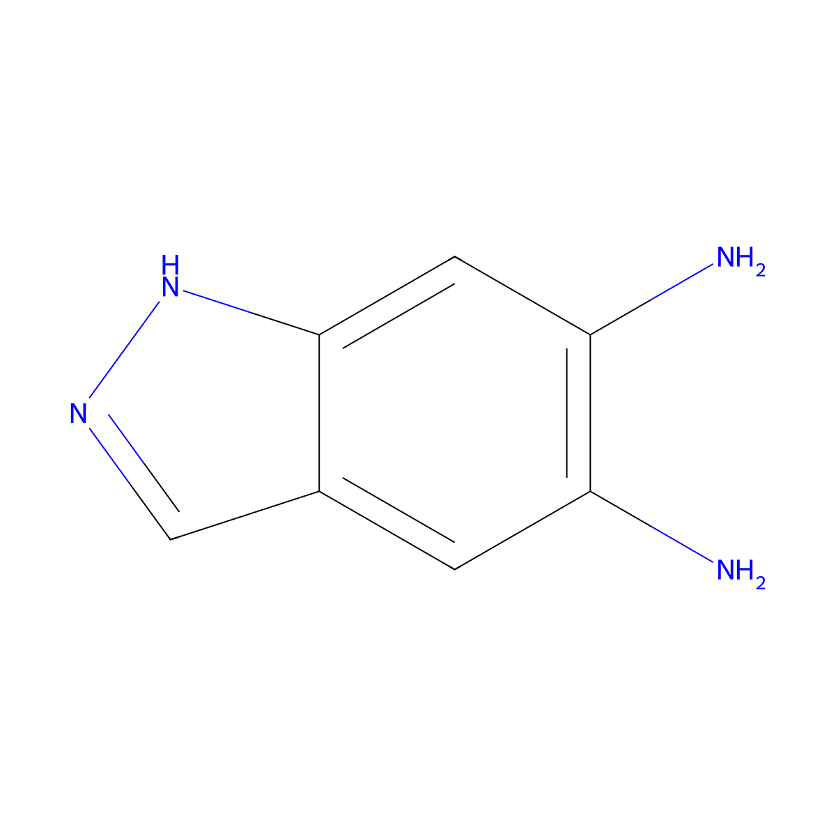 1H-Indazole-5,6-diamine molecular structure, CAS 7404-68-4