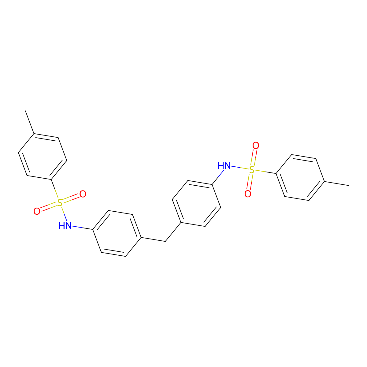 Benzenesulfonamide, N,N'-(methylenedi-4,1-phenylene)bis[4-methyl- molecular structure, CAS 74043-79-1