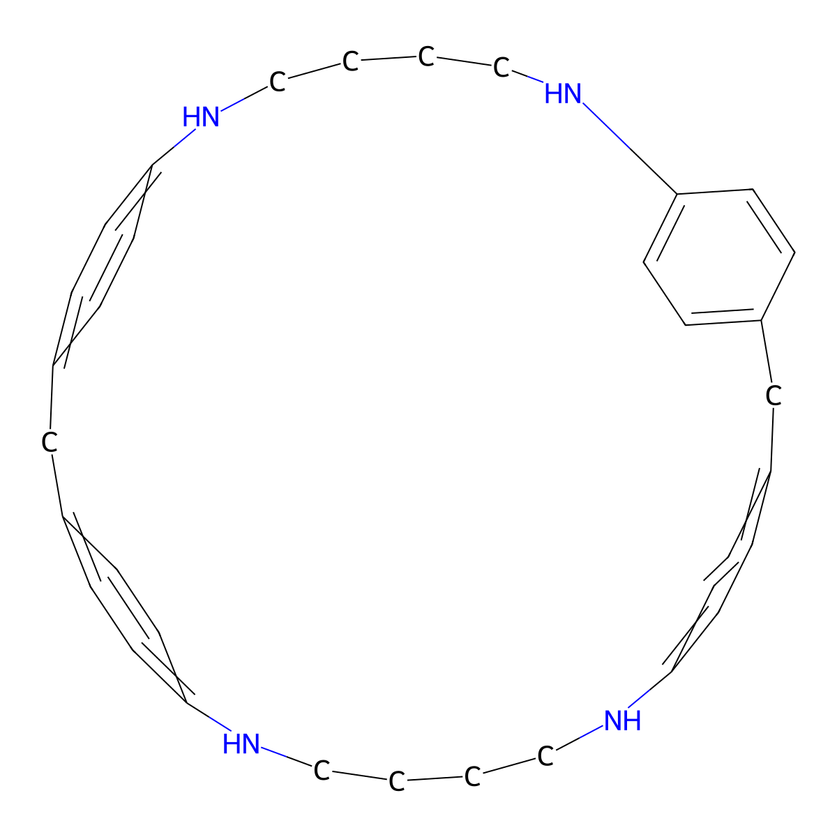 1,6,20,25-Tetraaza[6.1.6.1]paracyclophane molecular structure, CAS 74043-83-7