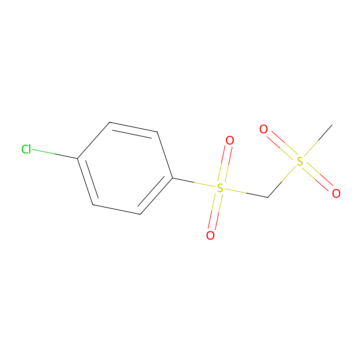 (4-Chlorophenylsulfonyl)(methylsulfonyl)methane molecular structure, CAS 74047-08-8