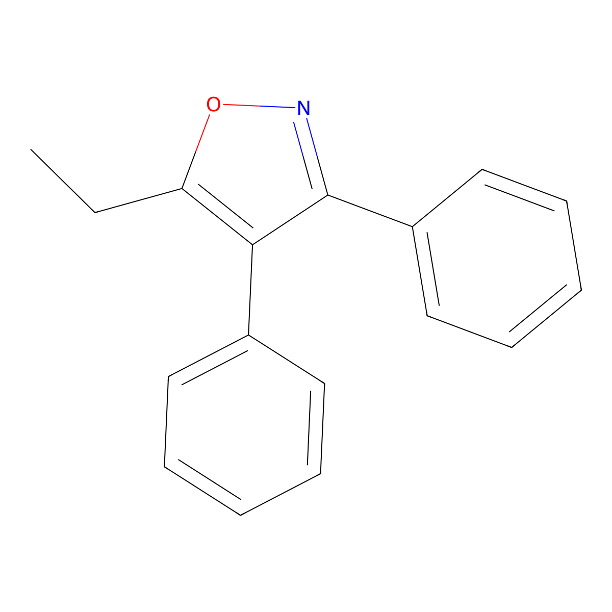 3,4-Diphenyl-5-ethylisoxazole molecular structure, CAS 74048-23-0