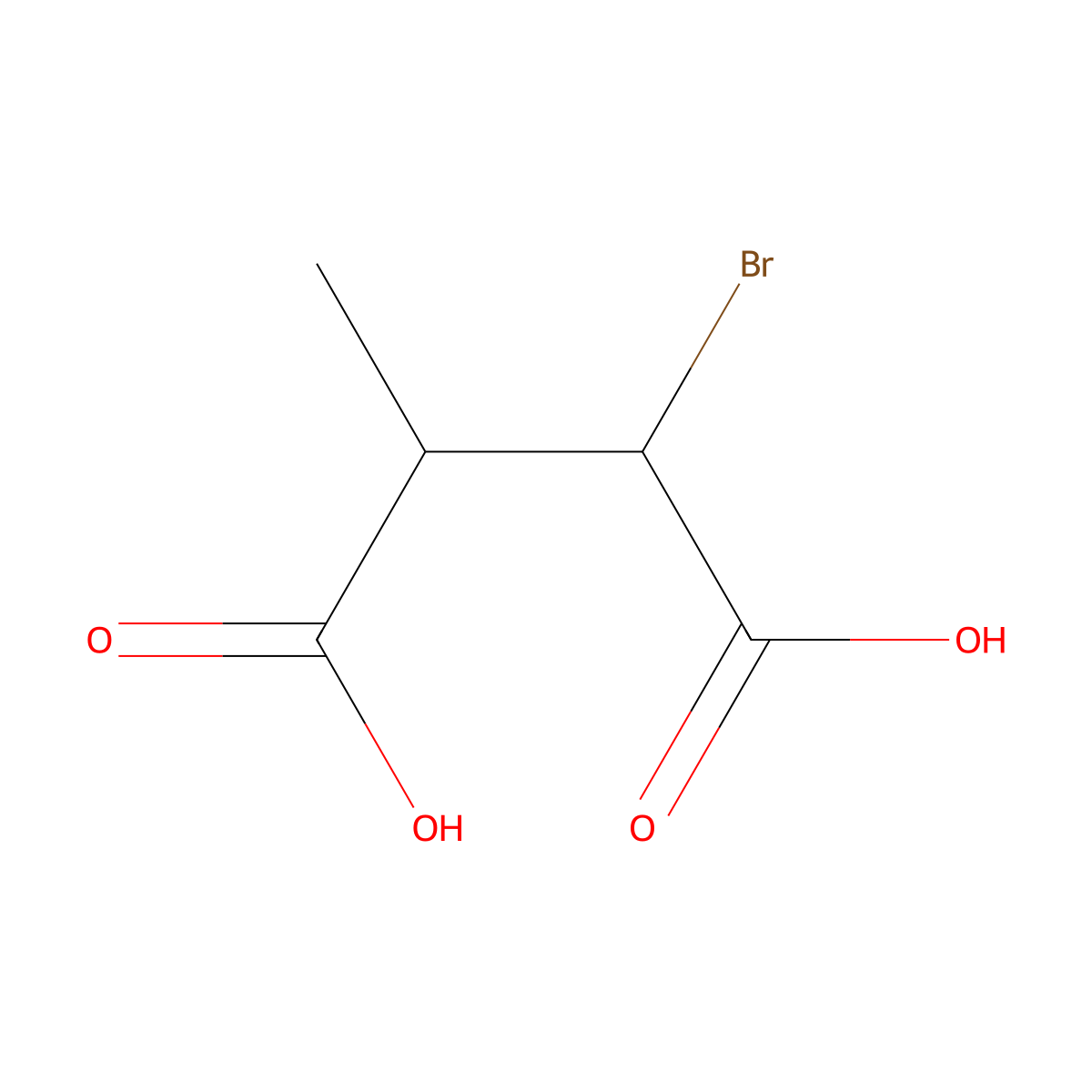 2-Bromo-3-methylsuccinic acid molecular structure, CAS 7405-17-6