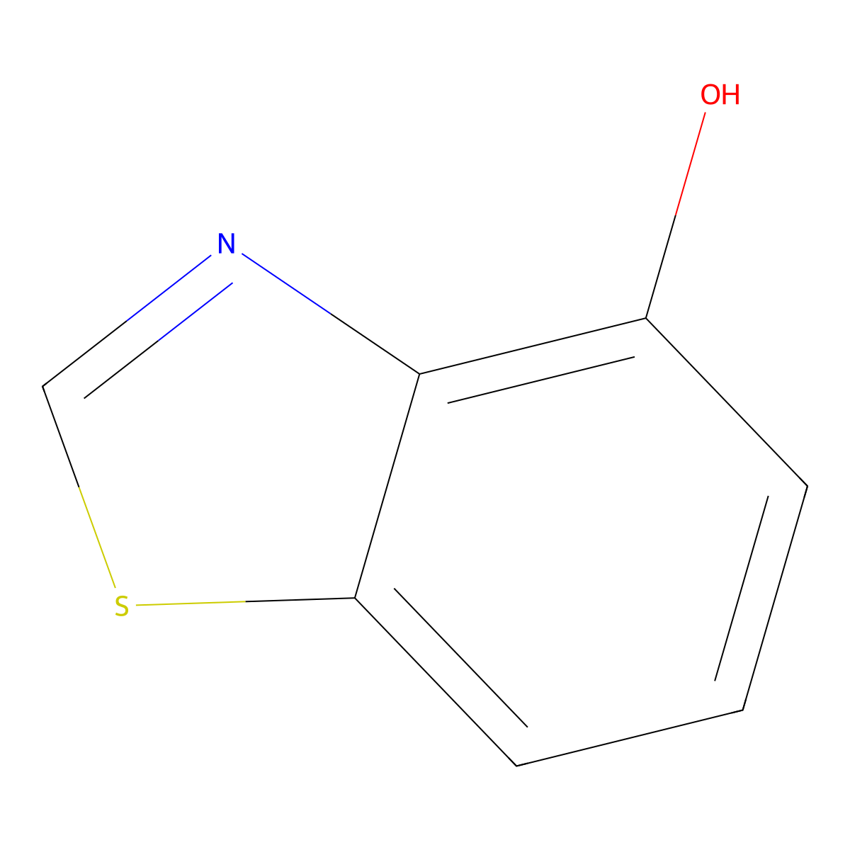 4-Hydroxybenzothiazole molecular structure, CAS 7405-23-4