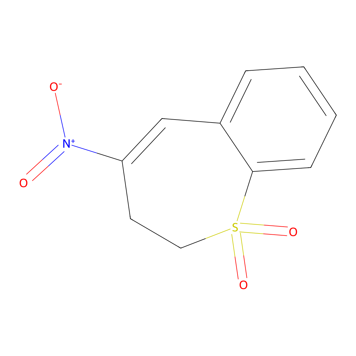 4-Nitro-2,3-dihydro-1H-1lambda~6~-benzothiepine-1,1-dione molecular structure, CAS 7405-25-6