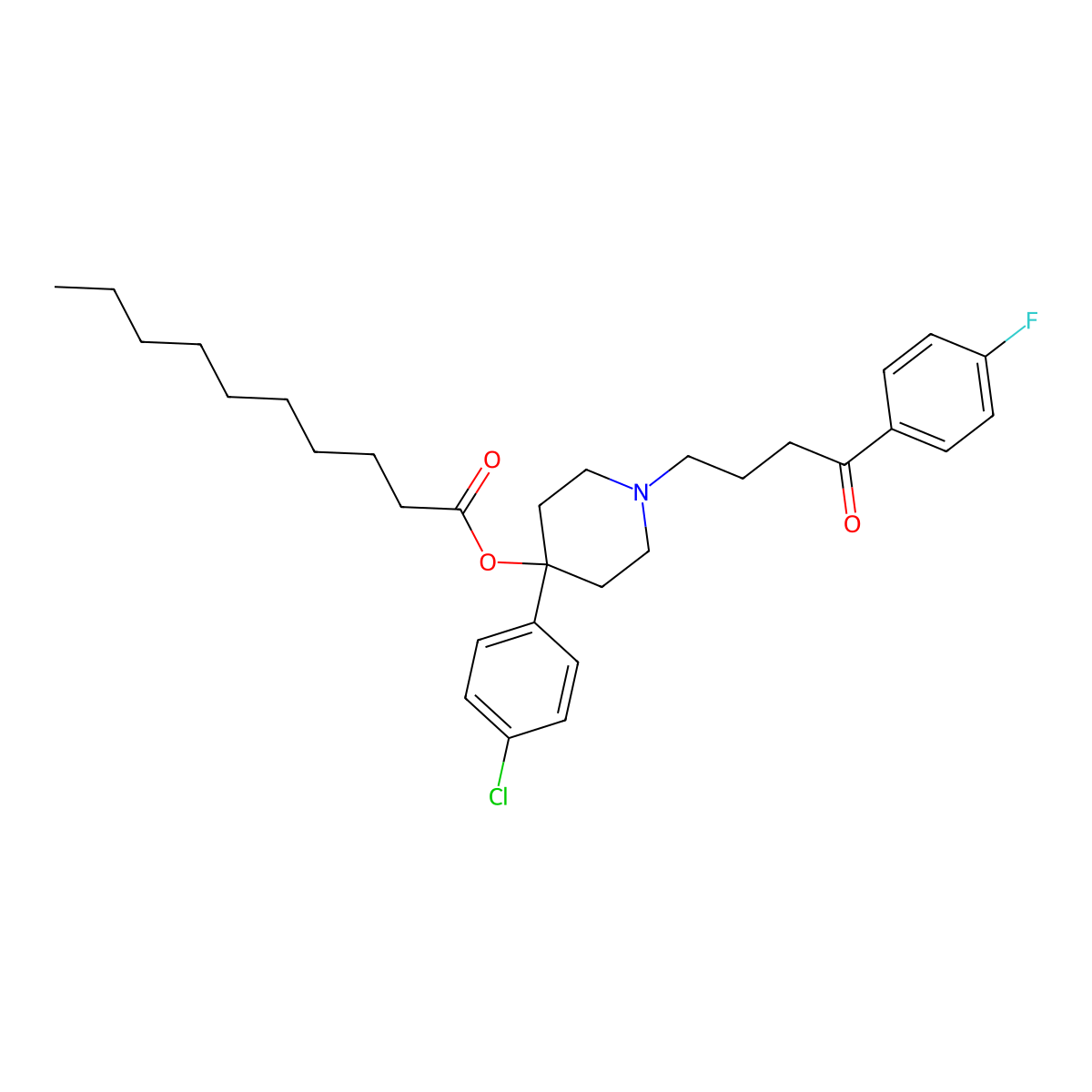 Haloperidol Decanoate molecular structure, CAS 74050-97-8