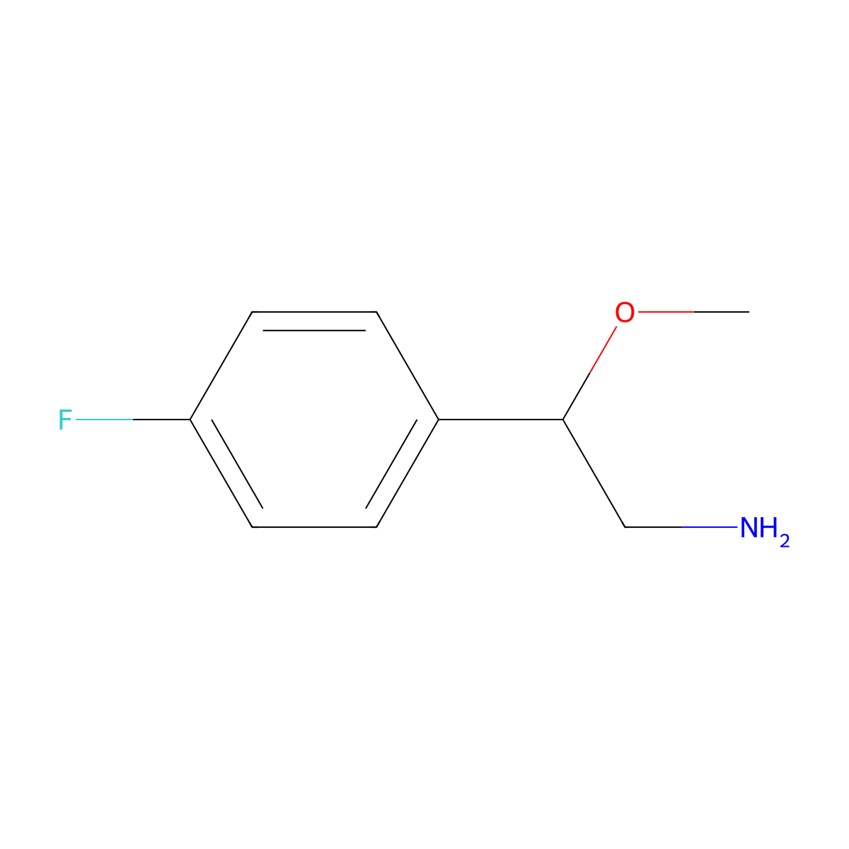 2-(4-Fluorophenyl)-2-methoxyethan-1-amine molecular structure, CAS 74051-21-1