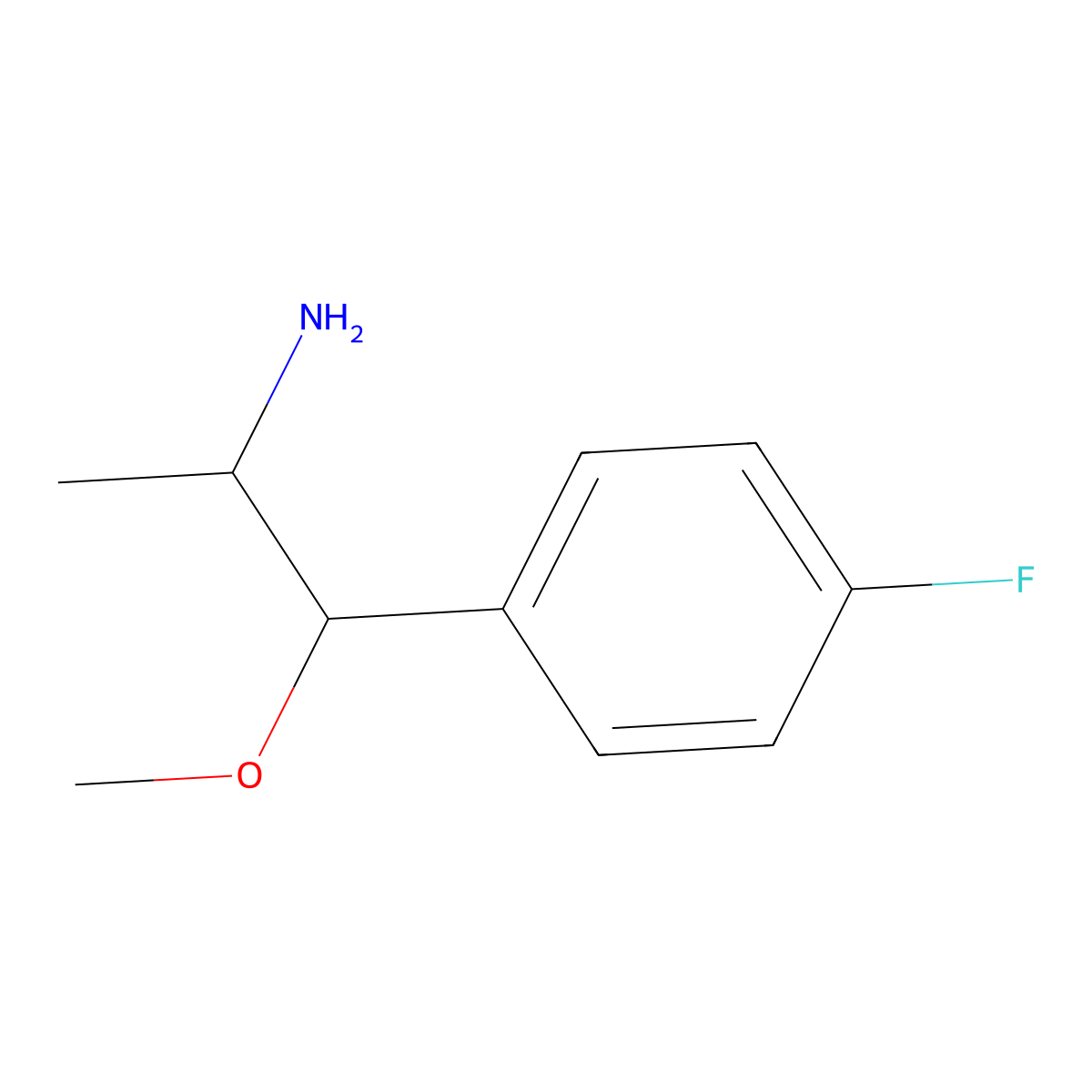 1-(4-Fluorophenyl)-1-methoxypropan-2-amine molecular structure, CAS 74051-22-2