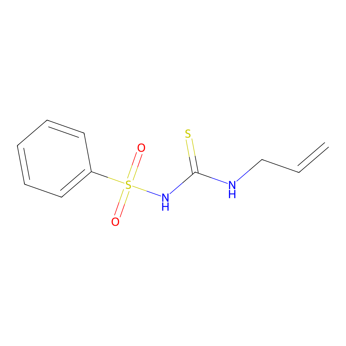 Urea, 1-allyl-3-phenylsulfonyl-2-thio- molecular structure, CAS 74051-53-9