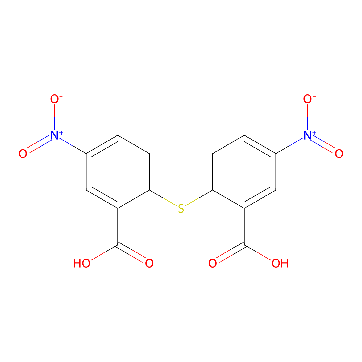 Benzoic acid, 2,2'-thiobis[5-nitro- molecular structure, CAS 74053-22-8