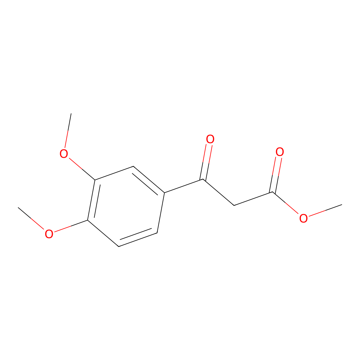 Methyl 3-(3,4-dimethoxyphenyl)-3-oxopropanoate molecular structure, CAS 74053-93-3