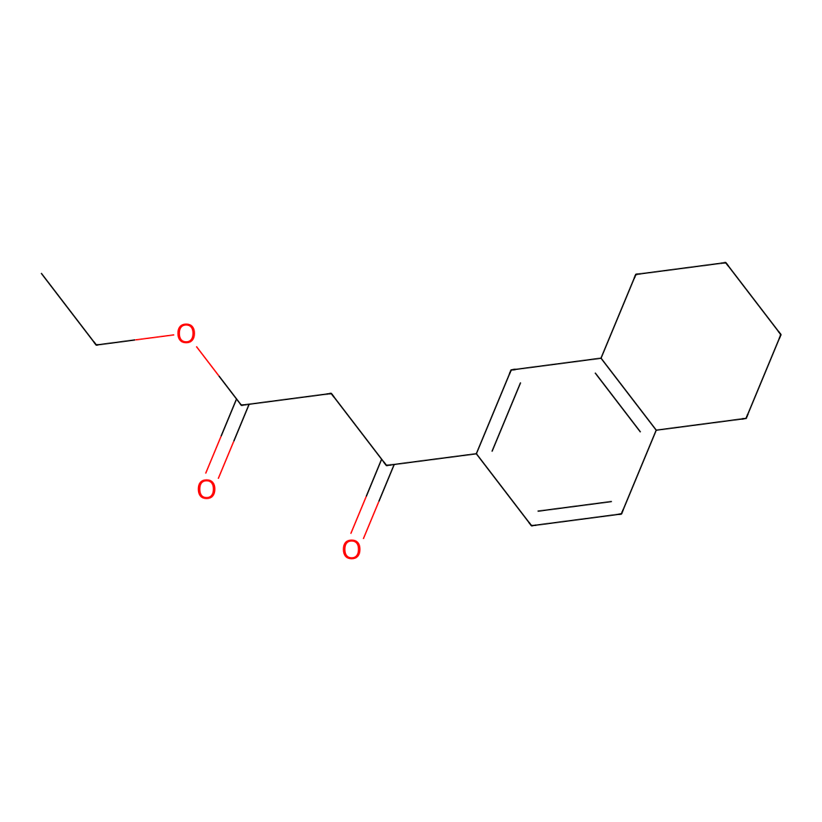 Ethyl 3-oxo-3-(5,6,7,8-tetrahydronaphthalen-2-yl)propanoate molecular structure, CAS 74053-97-7