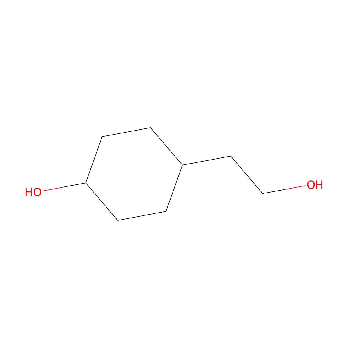 4-(2-Hydroxyethyl)cyclohexan-1-ol molecular structure, CAS 74058-21-2
