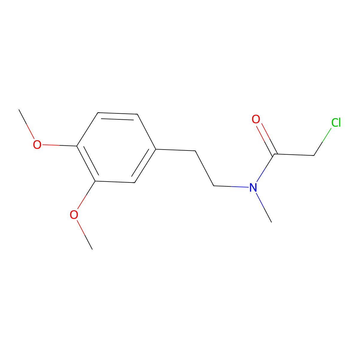 2-chloro-N-[2-(3,4-dimethoxyphenyl)ethyl]-N-methylacetamide molecular structure, CAS 74059-69-1