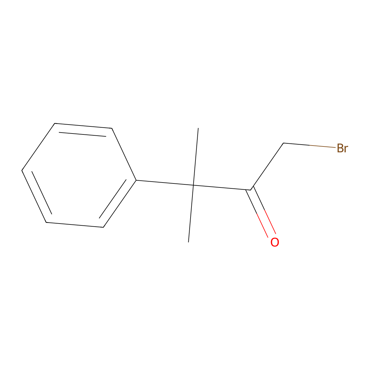 1-Bromo-3-methyl-3-phenylbutan-2-one molecular structure, CAS 74061-68-0