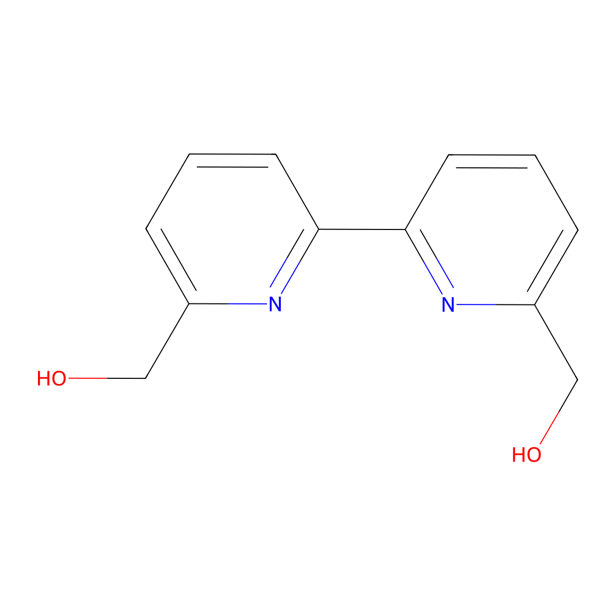 [2,2'-Bipyridine]-6,6'-diyldimethanol molecular structure, CAS 74065-63-7