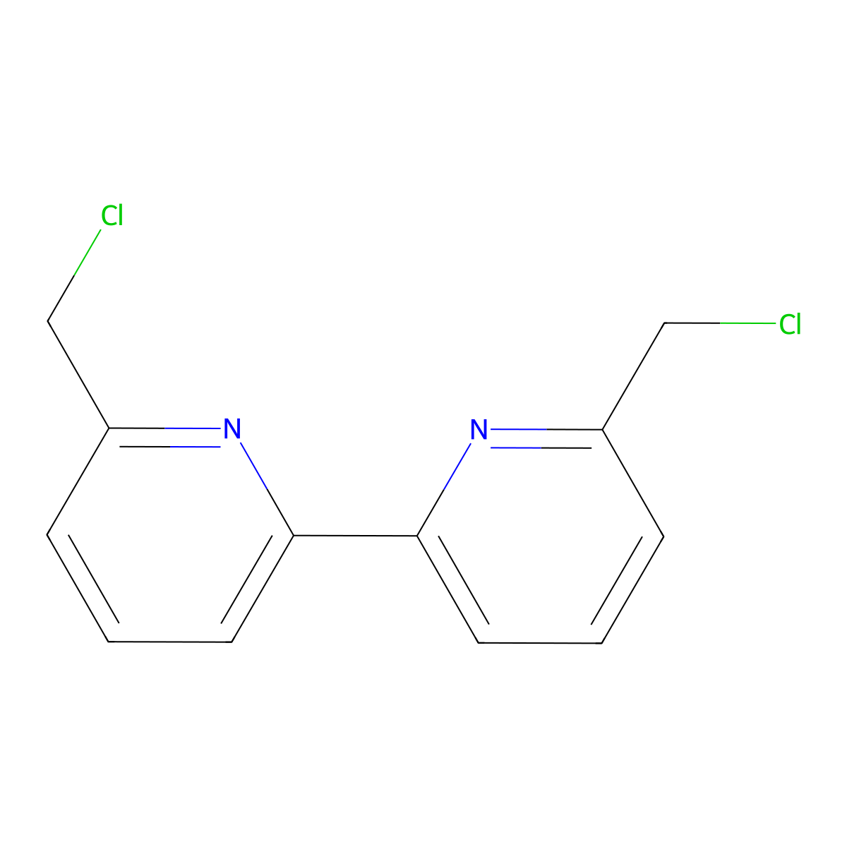 6,6'-Bis(chloromethyl)-2,2'-bipyridyl molecular structure, CAS 74065-64-8