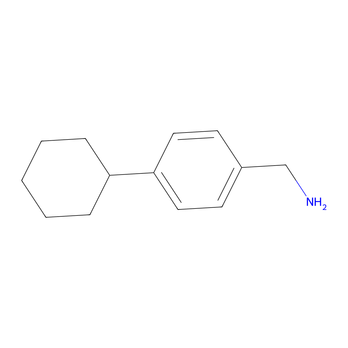(4-Cyclohexylphenyl)methanamine molecular structure, CAS 74067-97-3