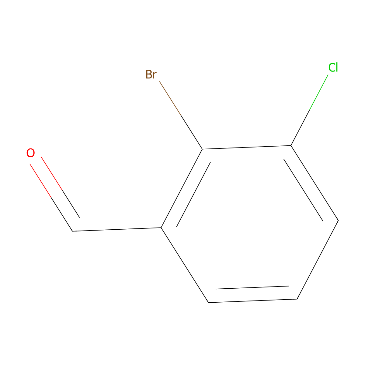 2-Bromo-3-chlorobenzaldehyde molecular structure, CAS 74073-40-8
