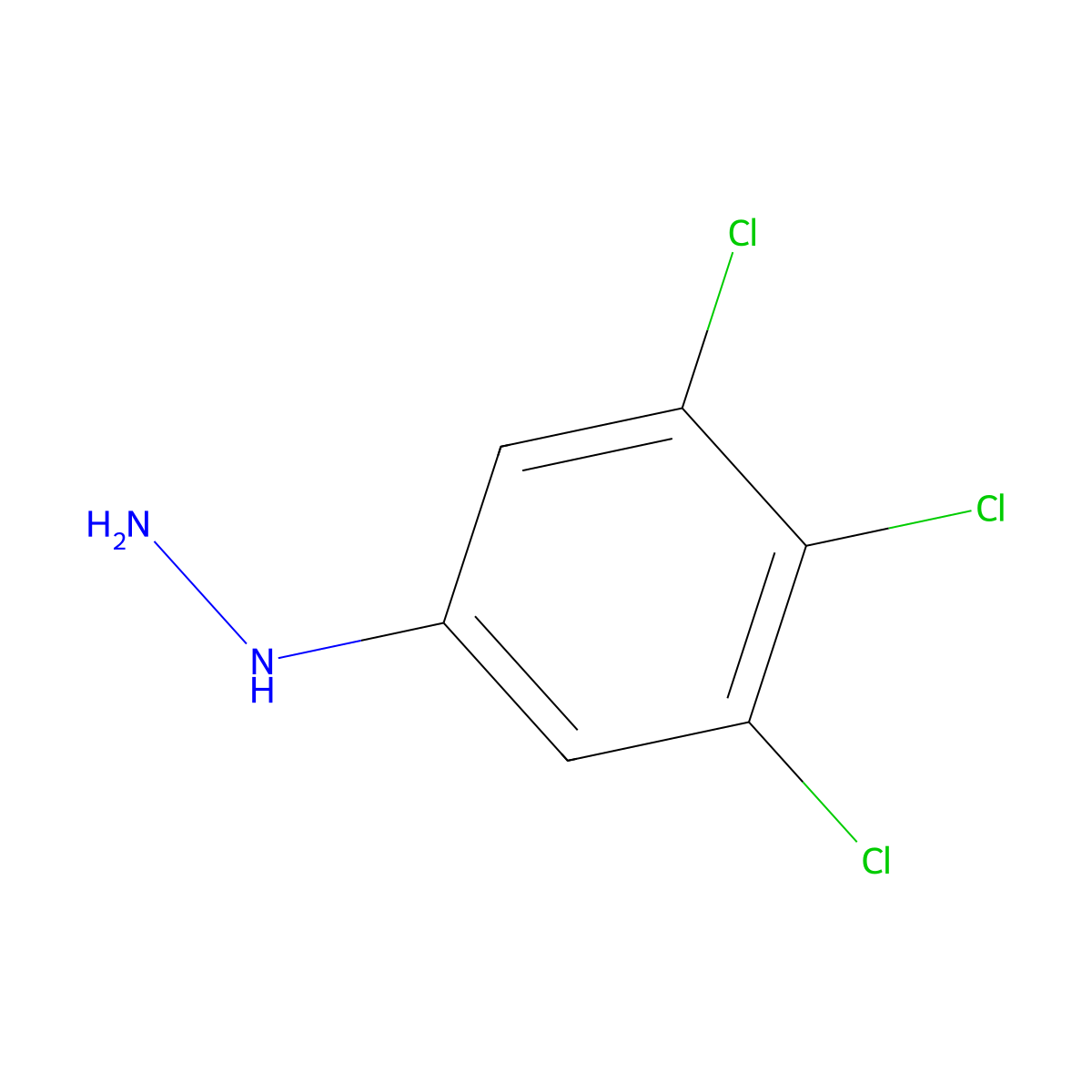 3,4,5-Trichlorophenylhydrazine molecular structure, CAS 740734-20-7