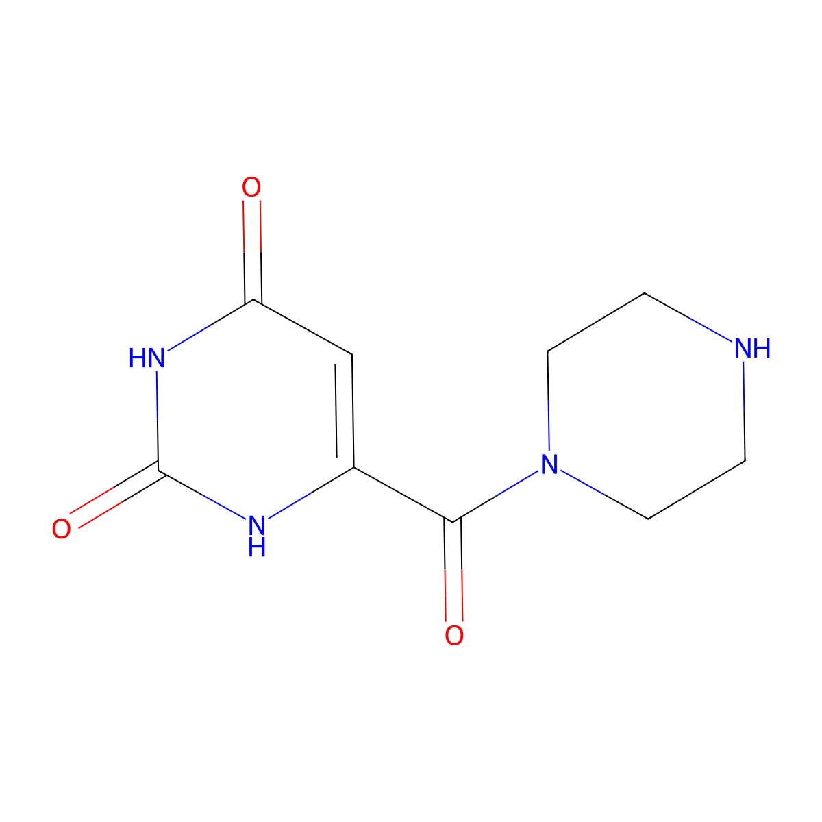 6-(Piperazine-1-carbonyl)pyrimidine-2,4(1H,3H)-dione molecular structure, CAS 740734-60-5