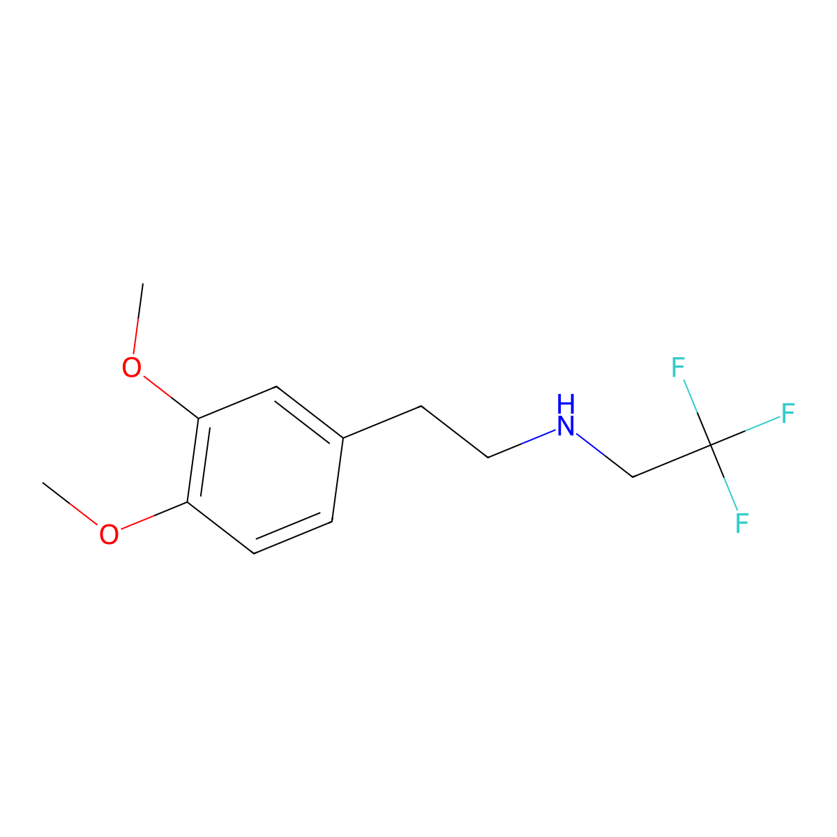 N-(3,4-dimethoxyphenethyl)-2,2,2-trifluoroethanamine molecular structure, CAS 74074-77-4