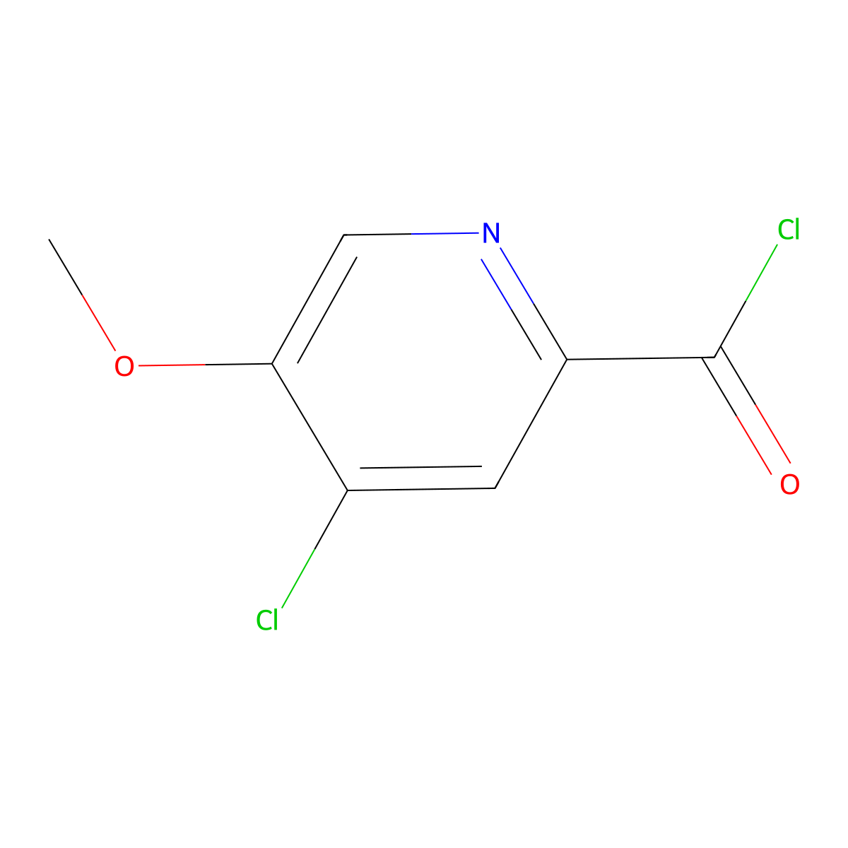 4-Chloro-5-methoxypyridine-2-carbonyl chloride molecular structure, CAS 740744-31-4