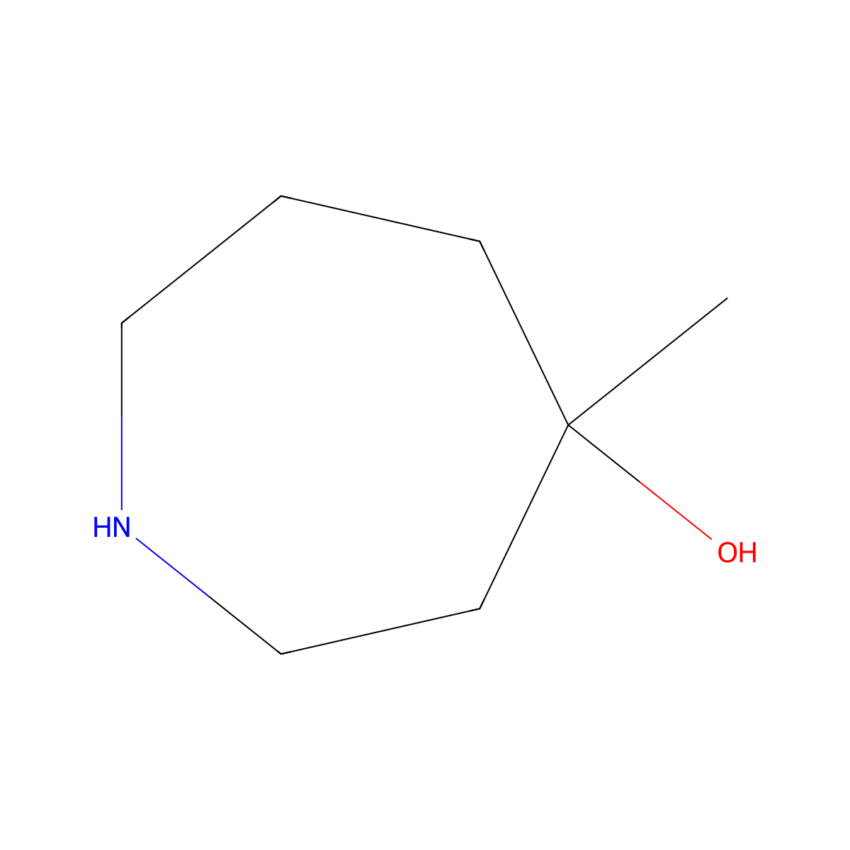 4-Methylazepan-4-OL molecular structure, CAS 740758-27-4