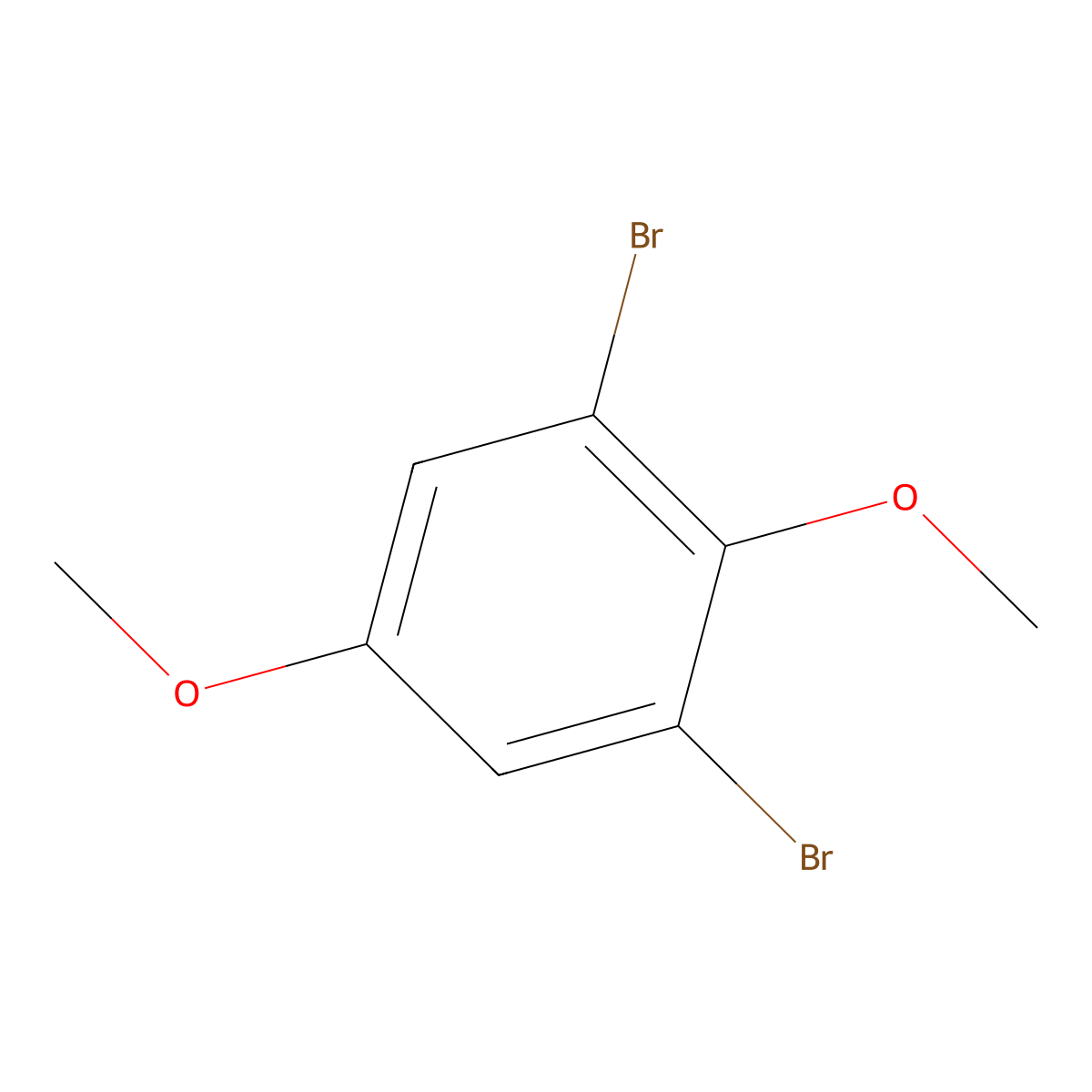 1,3-Dibromo-2,5-dimethoxybenzene molecular structure, CAS 74076-59-8
